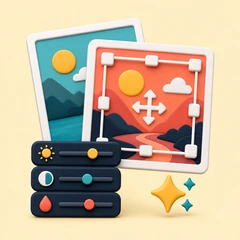 Mengedit posisi dan filter foto